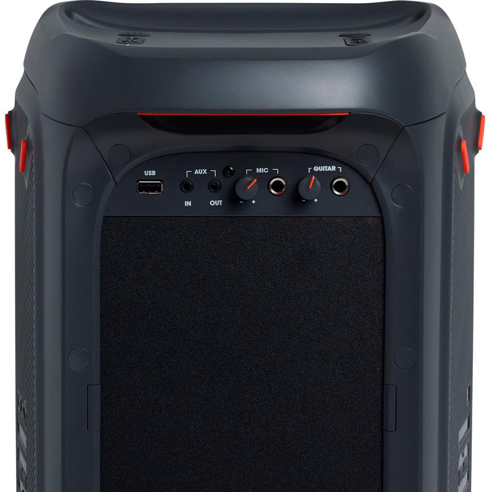 Caixa de Som JBL PartyBox 100 com LED Bluetooth USB Bateria Recarregável 160W Preta - Bivolt