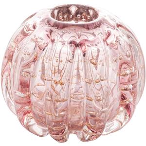 Esfera Decorativa Rojemac Lyor Italy em Vidro - Rosa Claro/Dourado