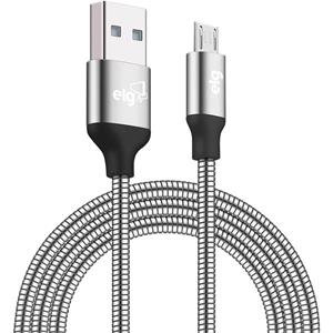 Cabo Micro USB Elg Recarga e Sincronização Conector em Alumínio 1m Prata - INX510SL