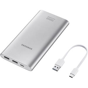 Bateria Externa Samsung Carga Rápida 10.000mAh USB Tipo C Prata