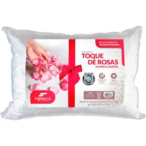 Travesseiro Fibrasca Toque de Rosas 4585 50% Algodão com Fibra Siliconada