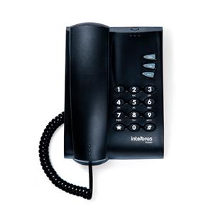 Telefone com Fio Intelbras Pleno 4080051 com Chave de Bloqueio - Preto