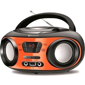 Rádio Mondial Boombox UP BX-18 Bluetooth USB Rádio FM 8W Preto/Laranja - Bivolt