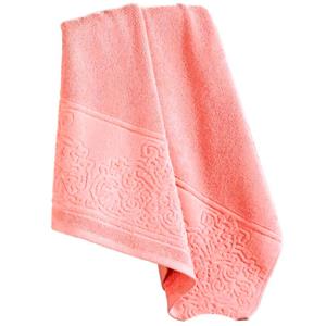 Toalha de Rosto Dohler Confort com Barra Velour 100% Algodão - Rosé