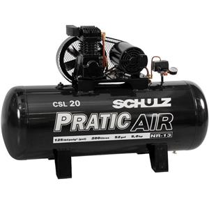 Compressor de Ar Schulz Pratic Air 5HP 125 Libras - CSL 20/200 220V