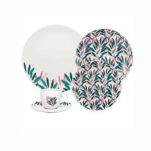 Aparelho de Jantar Oxford Selva em Porcelana 30 Peças - Multicolor