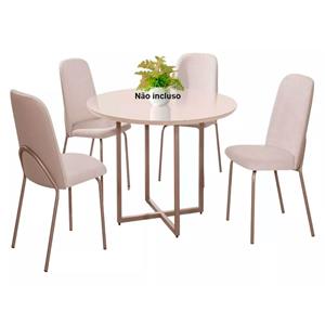 Mesa de Jantar Aço Nobre Rubia com 4 Cadeiras Dara