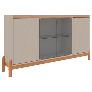 Aparador Buffet Casa D Bari 4 Portas - Off White/Cedro