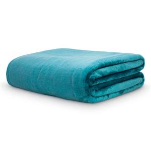 Cobertor Queen Camesa Velour em Microfibra 100% Poliéster - Verde