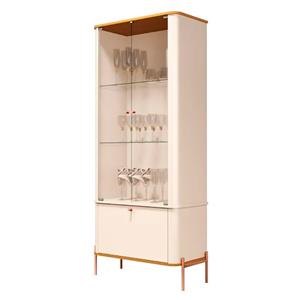 Cristaleira JB Tucupi 3 Portas - Off White/Bronze