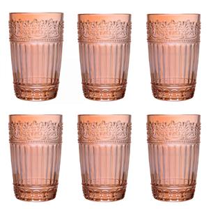 Jogo de 6 Copos Rojemac Wolff Mauve em Cristal 350ml