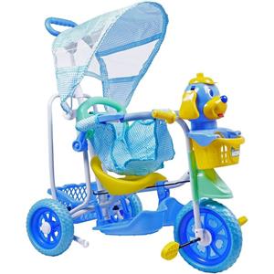 Triciclo Infantil Bel Fix com Capota Passeio e Pedal - Azul