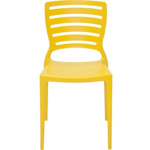 Cadeira Tramontina Sofia Summa com Encosto Horizontal em Polipropileno e Fibra de Vidro Amarela
