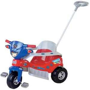 Triciclo Magic Toys Tico-Tico Velo Toys com Capacete - Vermelho/Azul