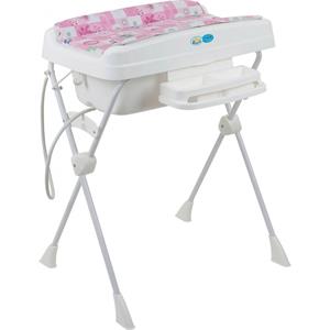 Banheira para Bebê com Suporte Burigotto Millenia Trocador e Assento Redutor - Peixinhos Rosa