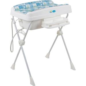 Banheira para Bebê com Suporte Burigotto Millenia Trocador e Assento Redutor - Peixinhos Azul