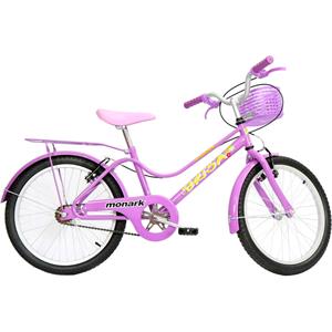 Bicicleta Infantojuvenil Aro 20 Monark Brisa com Cesta Feminina - Violeta