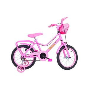 Bicicleta Infantil Aro 16 Monark Brisa com Cesta e Rodinhas - Rosa