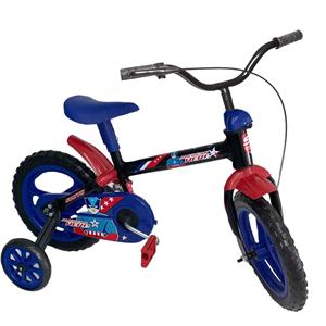 Bicicleta Infantil Aro 12 South Bike American Hero com Rodinhas - Azul