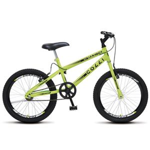 Bicicleta Infantojuvenil Aro 20 Colli Max Boy com Freio V-Brake - Amarelo Neon