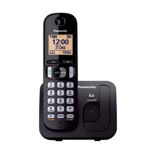 Telefone sem Fio Panasonic KXTGC210LBB com Identificador de Chamadas - Preto