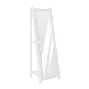 Espelho de Chão Movelbento com 2 Prateleiras Branco 1,61m