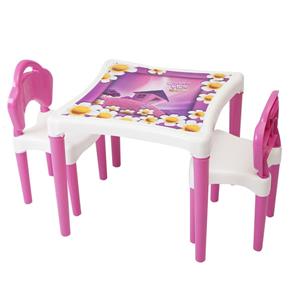 Mesa de Plástico Infantil Xalingo Casinha Flor - Rosa