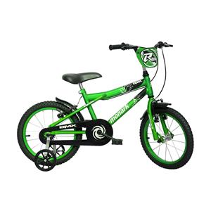 Bicicleta Infantil Aro 16 Monark BMX com Rodinhas e Freio V-Brake - Verde/Preta
