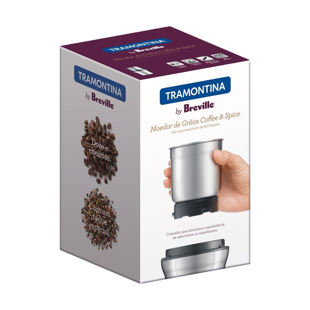Moedor de Grãos Tramontina by Breville Coffee & Spice em Aço Inox - 220V