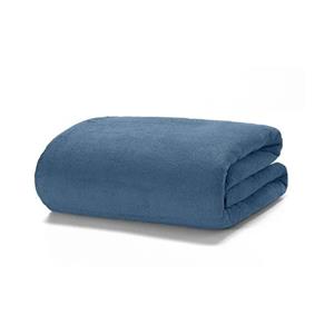 Cobertor Casal Hedrons Slim Plush 100% Poliéster - Azul Egeu